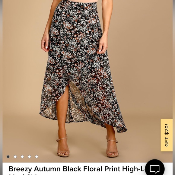 Lulu’s Floral Maxi Skirt Size Medium Sold out - Picture 5 of 8